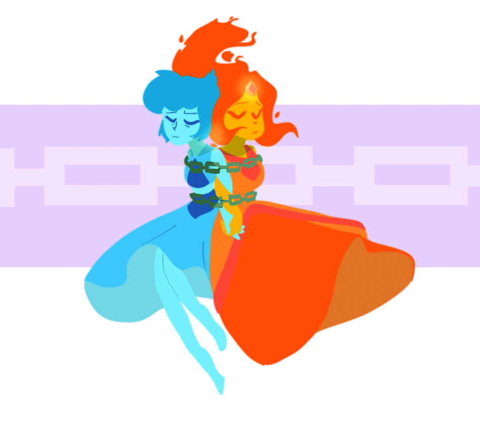 I was watching Adventure Time today when I realized? Flame Princess is pretty similar to Lapis?? Also I can't draw chains and I apologize Feel free to check out more on my Tumblr !