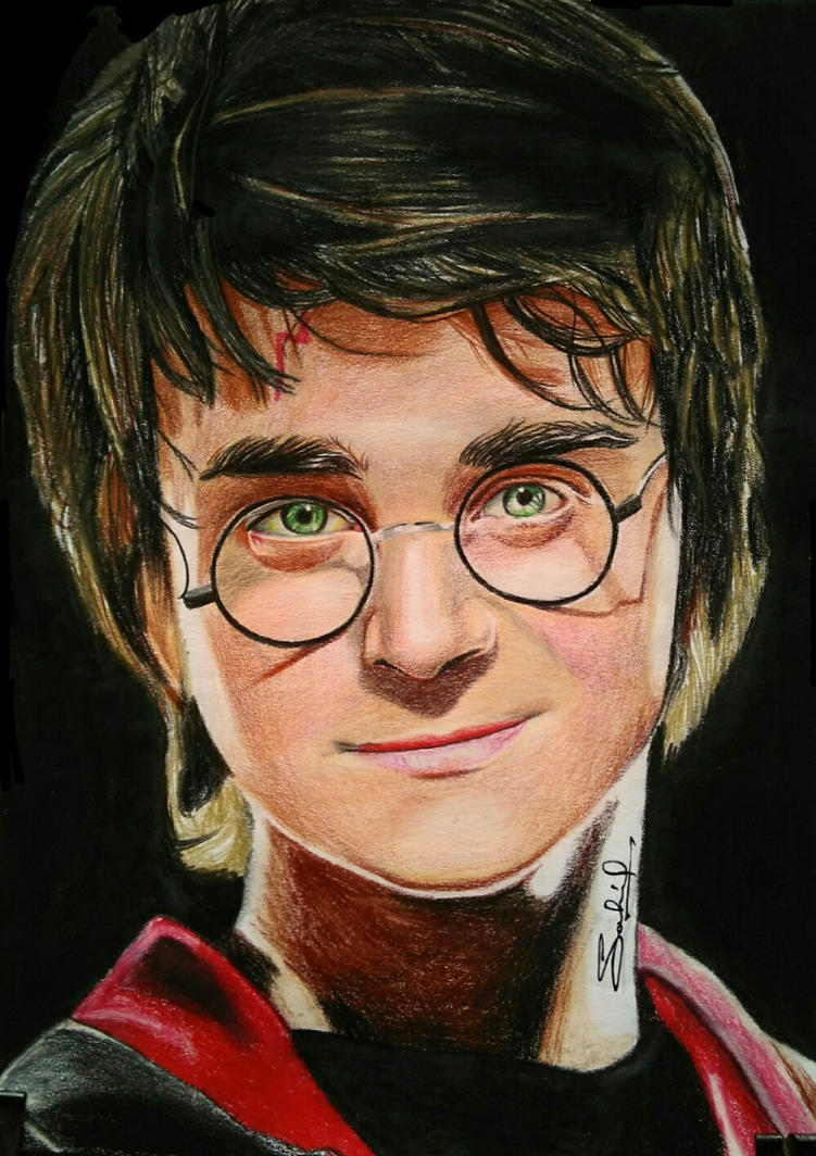 Harry Potter's coloured pencil sketch. by Iamsahilartist on DeviantArt