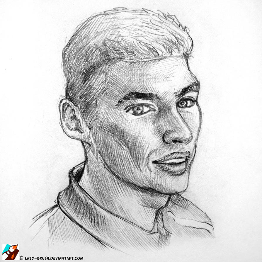 Portrait of Max Verstappen #2 by lazy-brush on DeviantArt