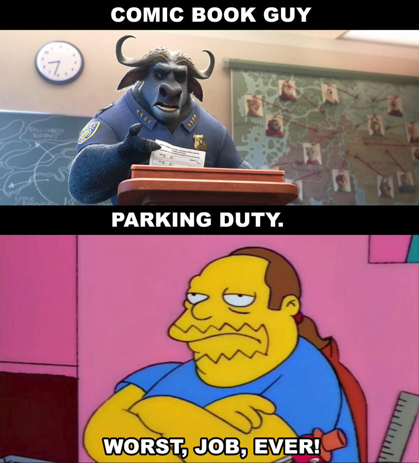 Comic Book Guy Gets Parking Duty By Wildcat1999 On DeviantArt