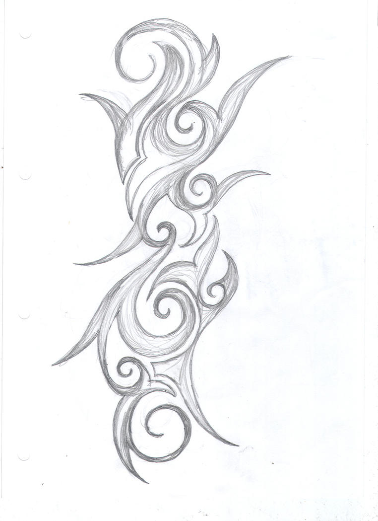 Swirl Tribal Tattoo Design by average-sensation on DeviantArt