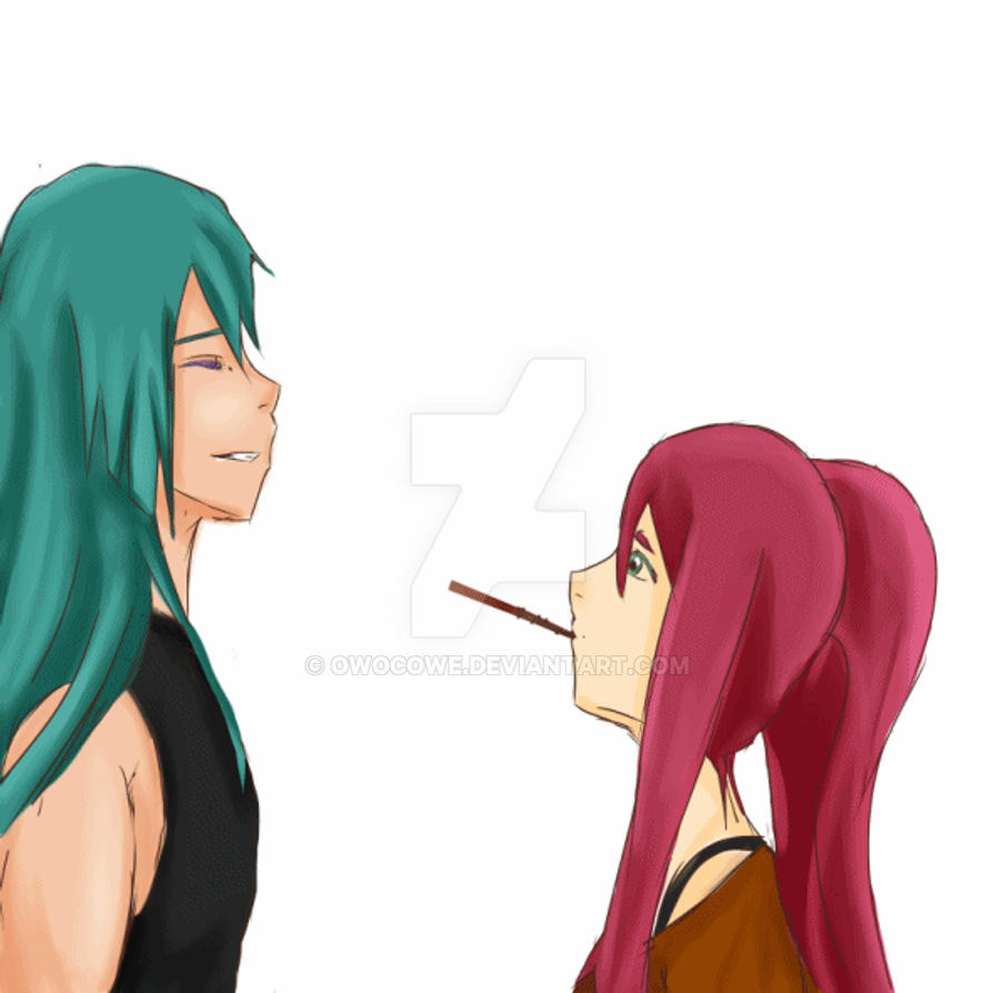 GIF Lucius X Nancy Pocky Game By Owocowe On DeviantArt