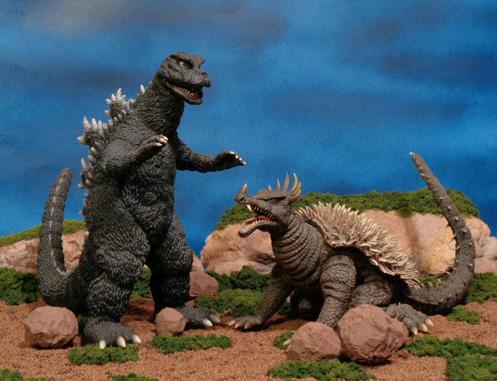Godzilla vs Anguirus, by me : GODZILLA