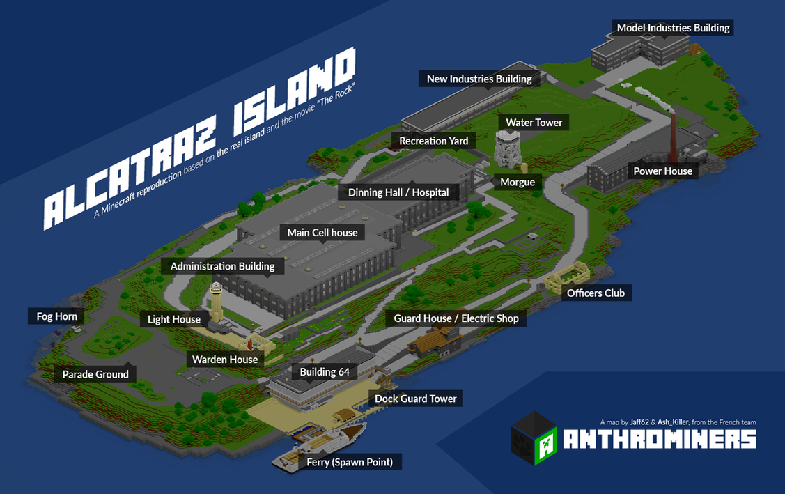 Minecraft - Alcatraz Island by McTaylis on DeviantArt
