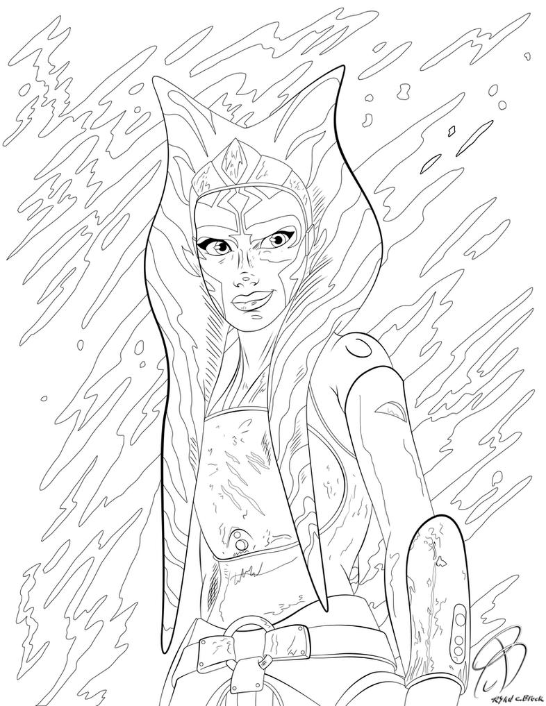 Coloring Pages Ahsoka Tano by RCBrock