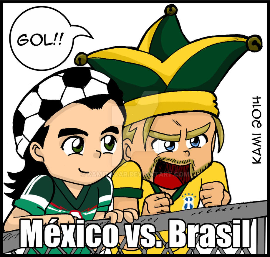 Mexico vs Brasil by KamiTovar on DeviantArt
