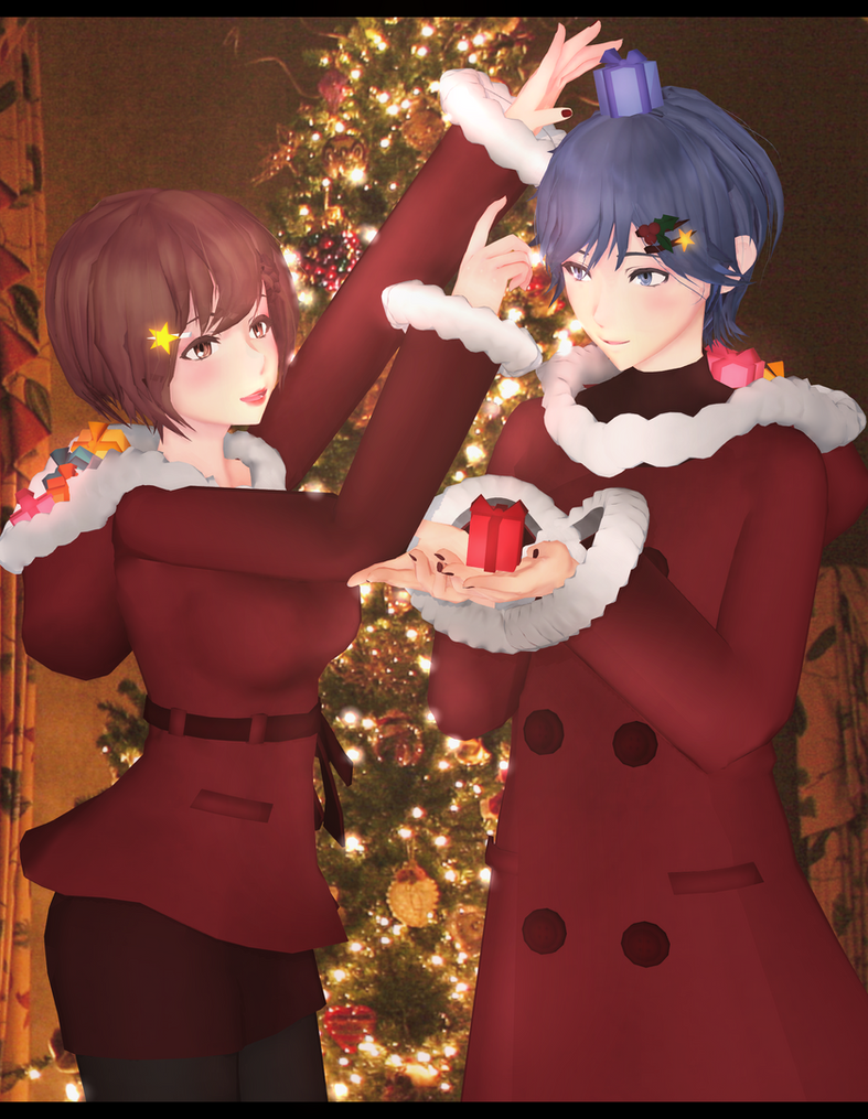 Resultado de imagem para meiko e kaito merry christmas