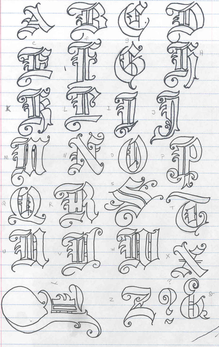 Old English Letters by SoraniSasayaku on DeviantArt