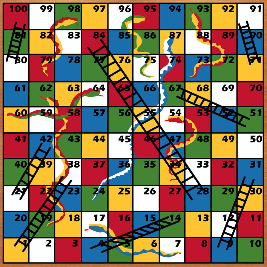 Snakes And Ladders Game Board by AvaruusTurri on DeviantArt