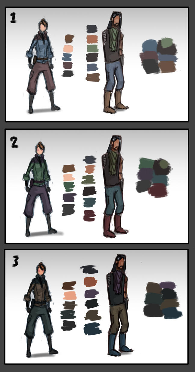 Character Color Palettes | 01 by Marckette on DeviantArt