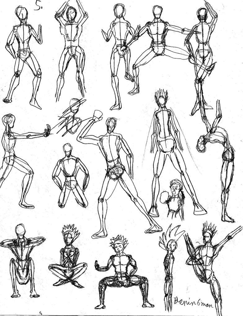Gesture drawing practice 5 by Benin6man on DeviantArt