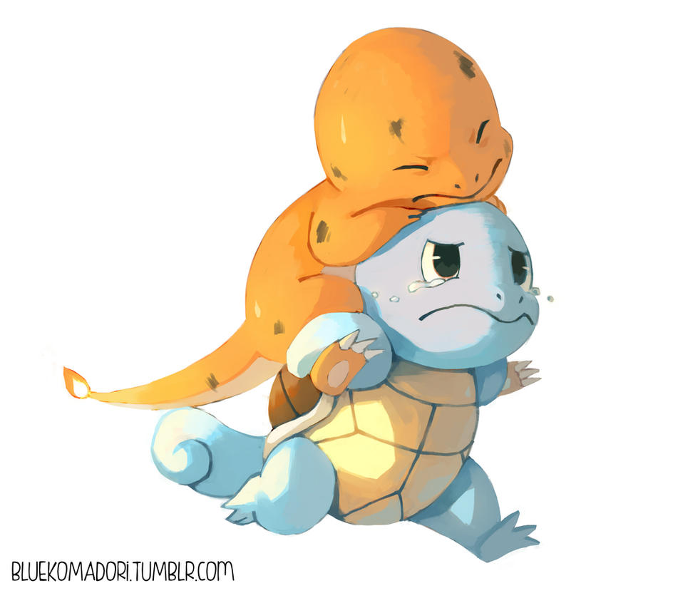 Charmander and Squirtle by bluekomadori on DeviantArt