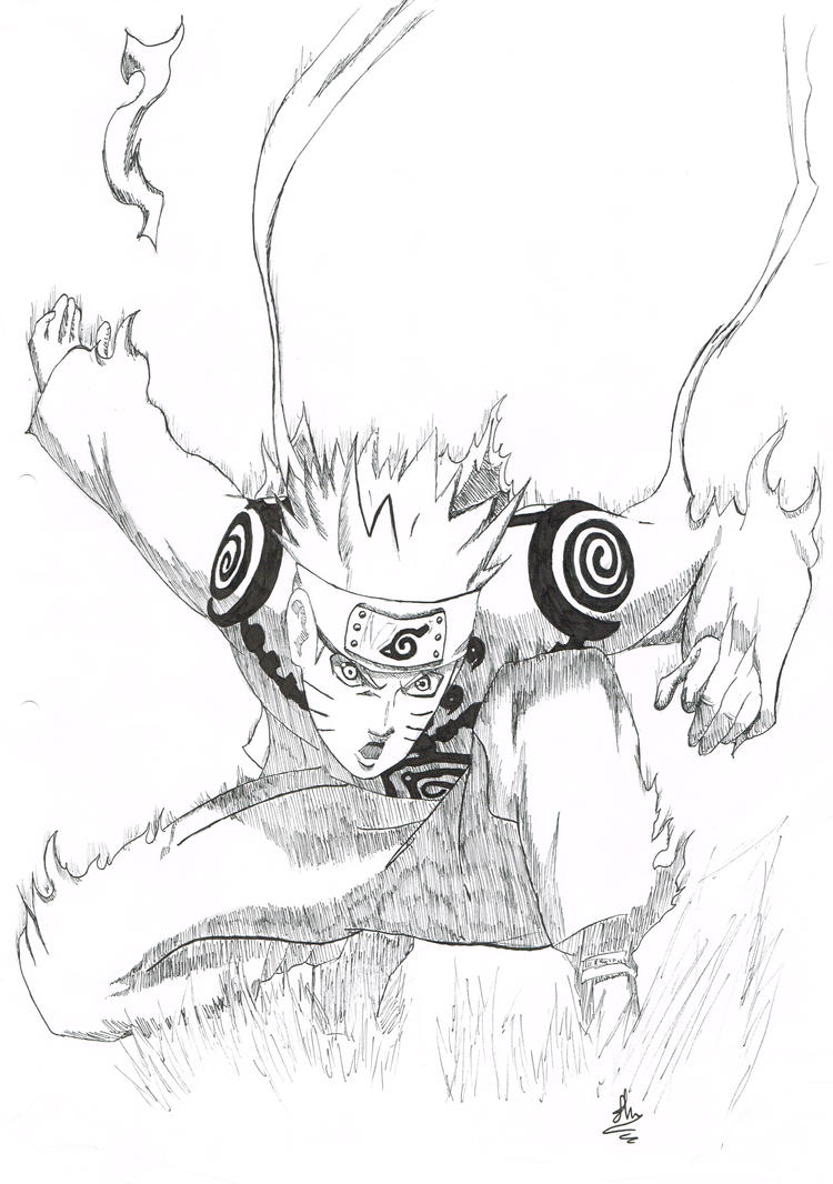 naruto nine tailed fox coloring pages - photo #21