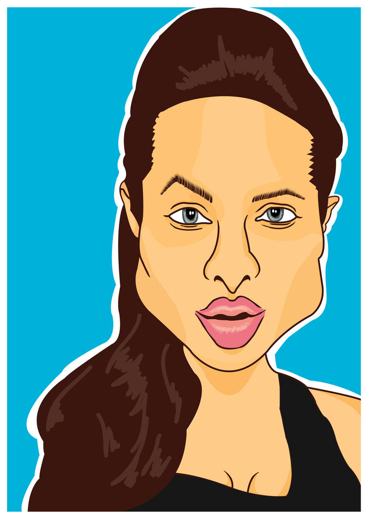 Tugas Ilustrasi Karikatur Angelina Jolie By Imanteguh On DeviantArt