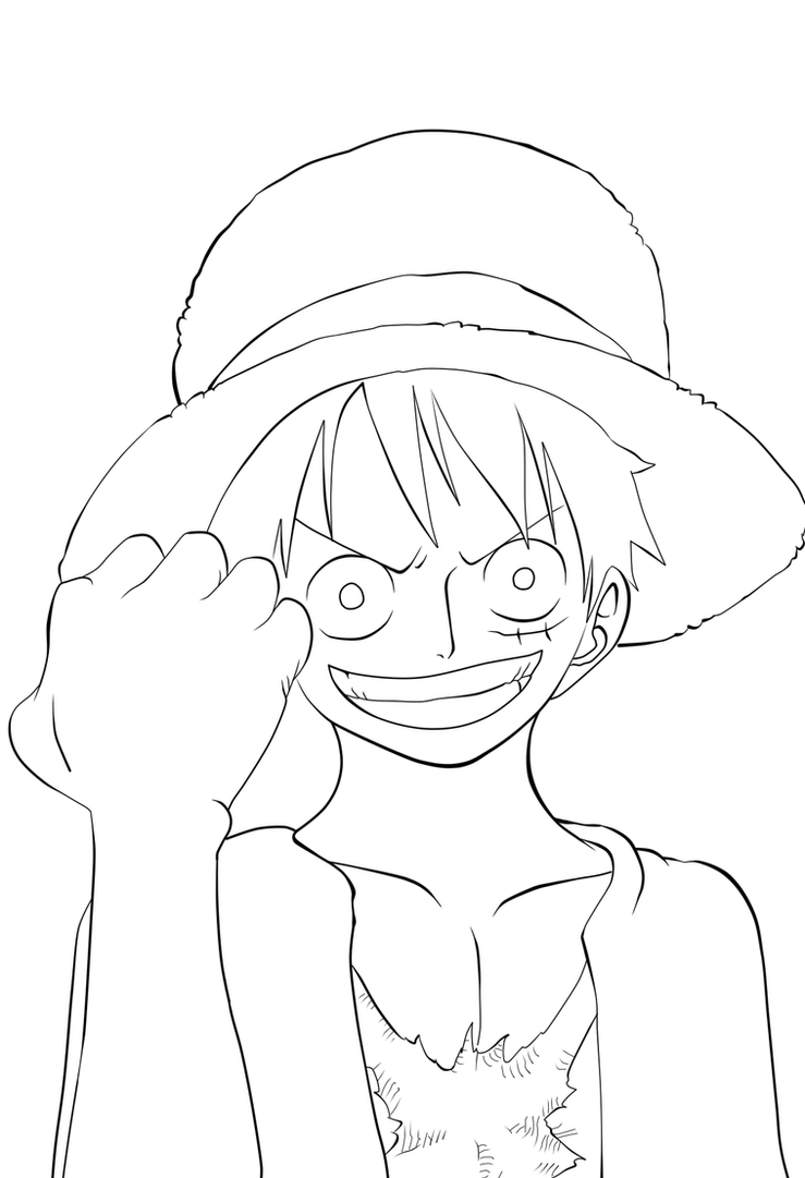 OnePiece Cover Luffy Lineart by DrEaMdSiNeR on DeviantArt