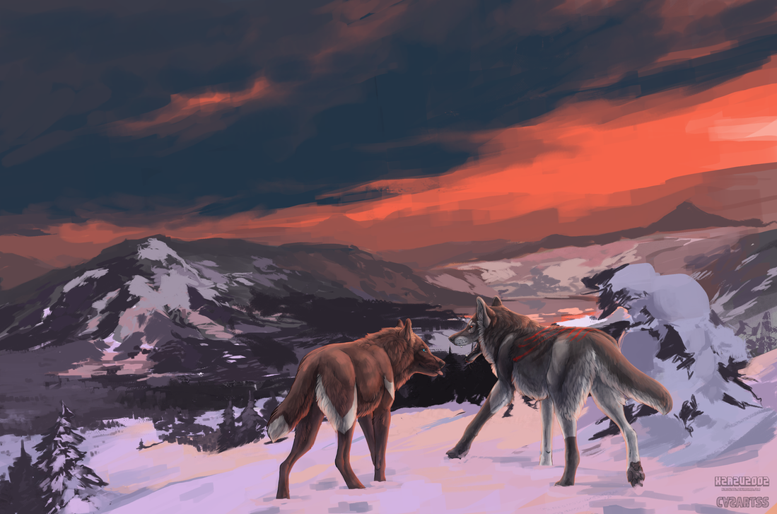 Collab - Snowy mountains by CasArtss