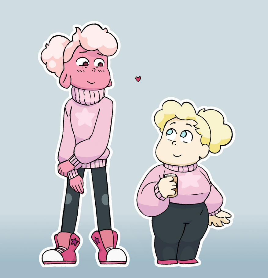 Lets be honest. ~~~~~~~~~~~~~~~~~~♡~~~~~~~~~~~~~~~~~~ Lars and Sadie from Steven Universe. I do not own Steven Universe or these characters. >u0 The clothing is inspired by an art of Lars ...