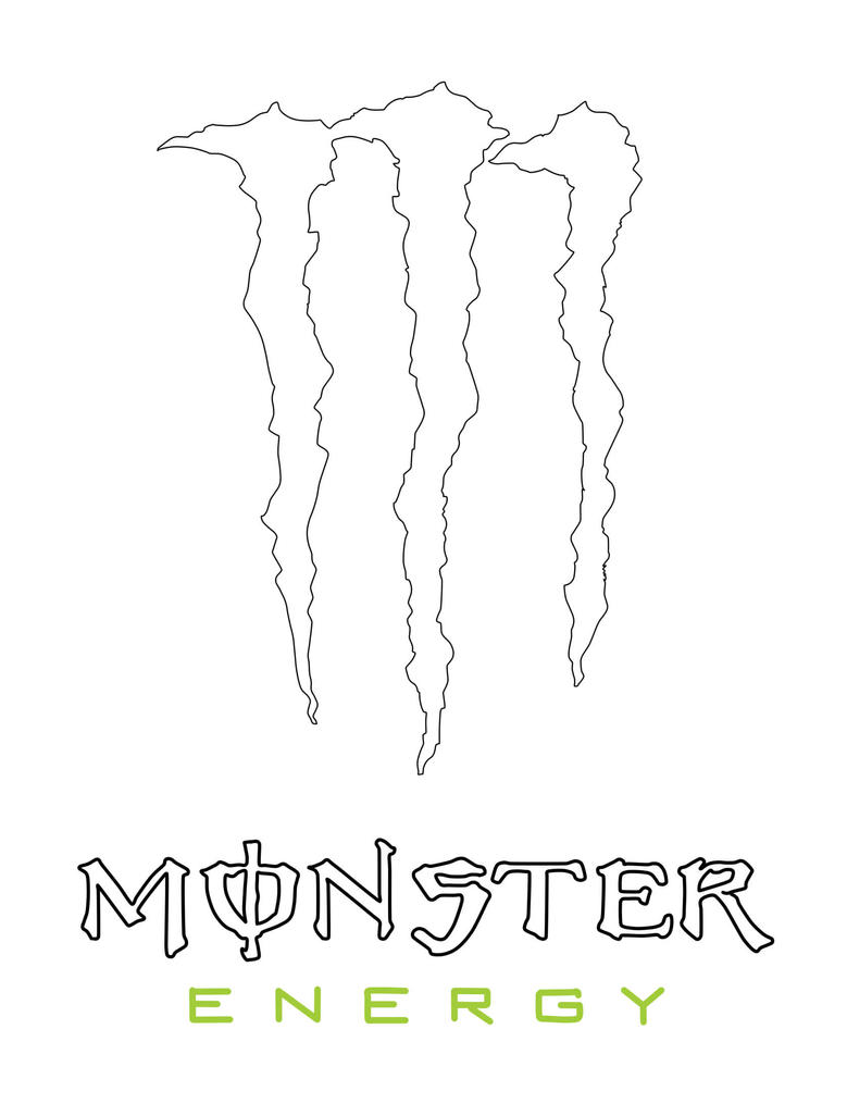 Coloriage Logo Monster Energy | Imprimer et Obtenir une Coloriage