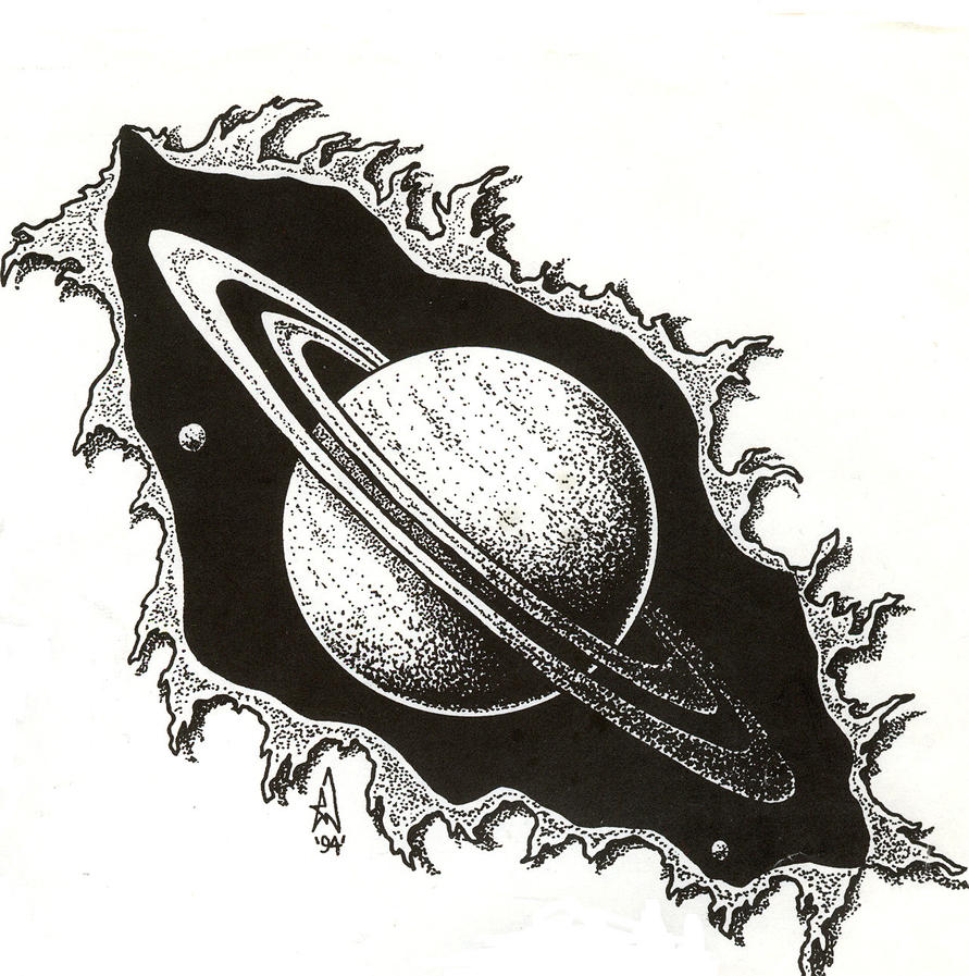 Saturn tattoo flash by MordoMorbius on DeviantArt