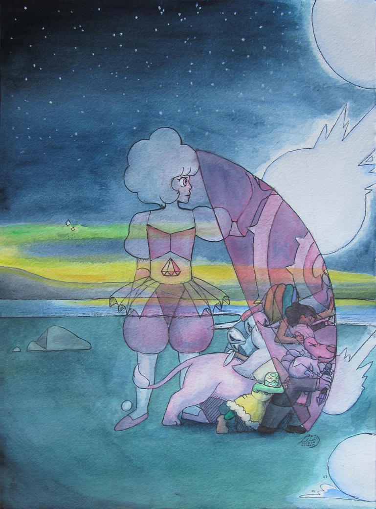 Finally, I've been making this for a week! This might not make that much sense, as Steven is there with the shield (lion is blocking the view, Garnet is also blocked). The episode was just so amazi...