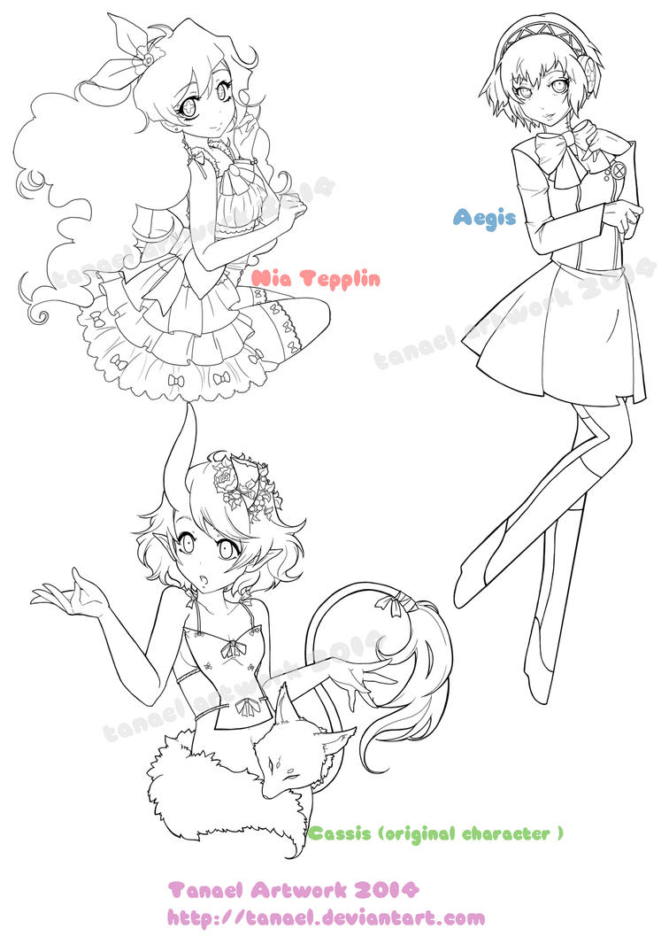 Various Linearts by Tanael on DeviantArt