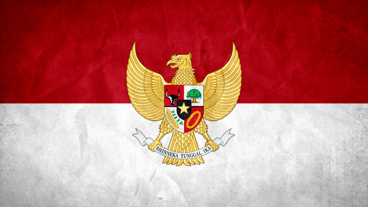  ¤ V2018 ¤ - TOPIC OFFICIEL - Page 2 Indonesia_grunge_flag_w__coat_of_arms_by_syndikata_np-d609vsc