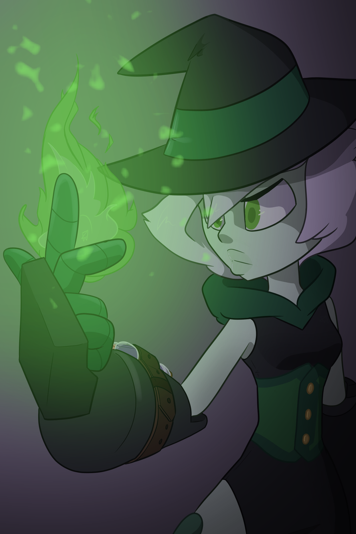 The gems of 9G1-3AB are kitting up in this evening's halloween based comic for a recon mission to earth on the spookiest day of the year and I wanted to do a piece featuring green since she's my main