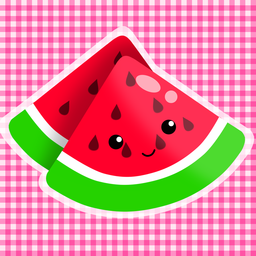 Kawaii Watermelon by ViolaNeko on DeviantArt