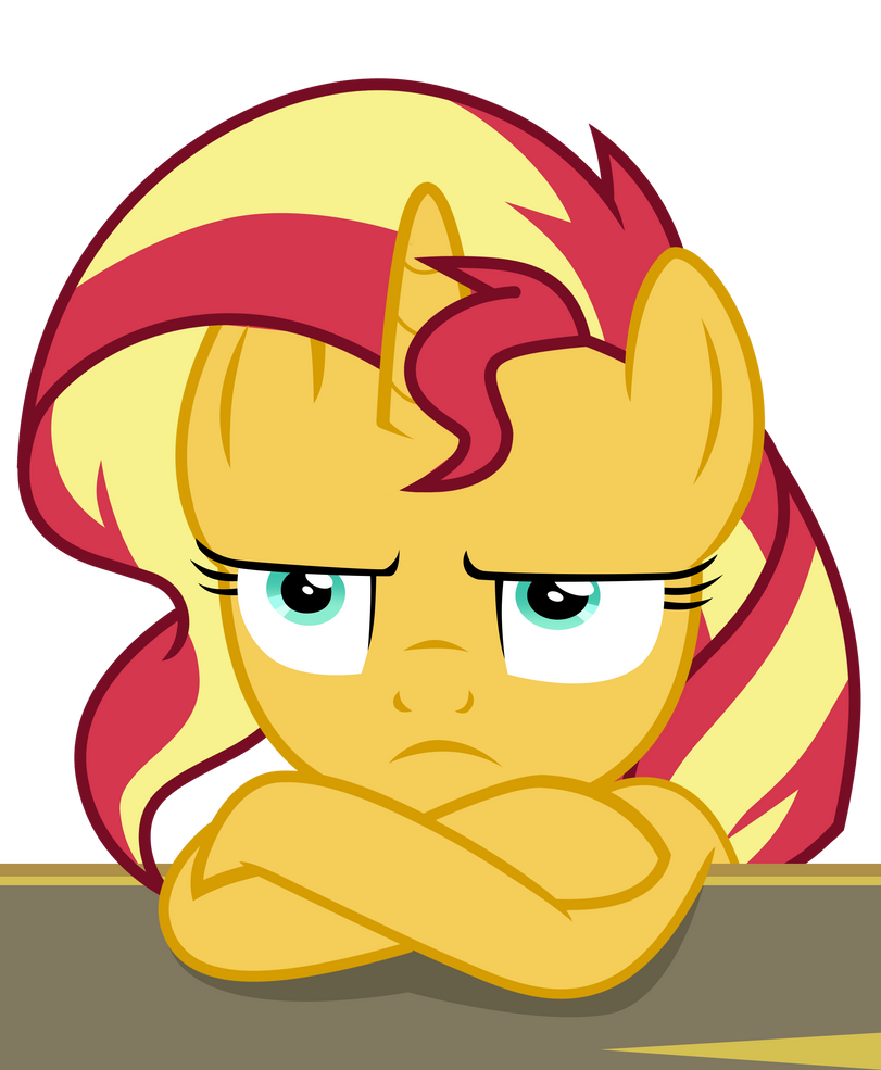 Frowned Sunset Shimmer by FamousMari5