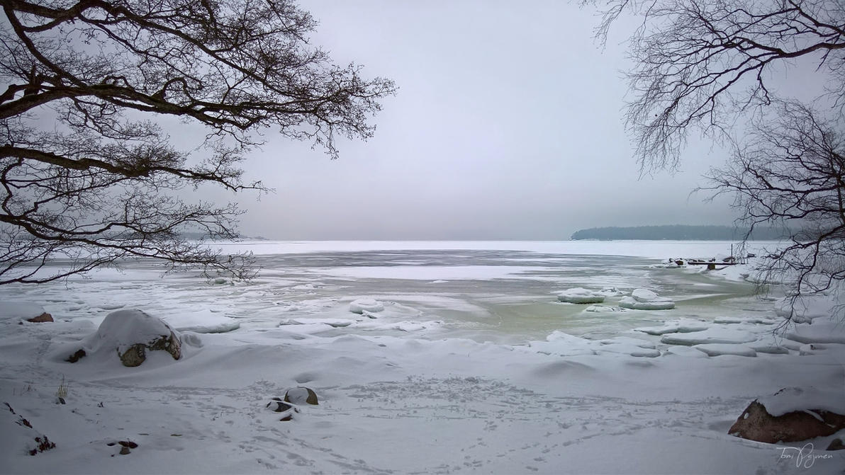 Роскошные пейзажи Норвегии - Страница 40 Winter_seashore_by_pajunen-dc35nn8