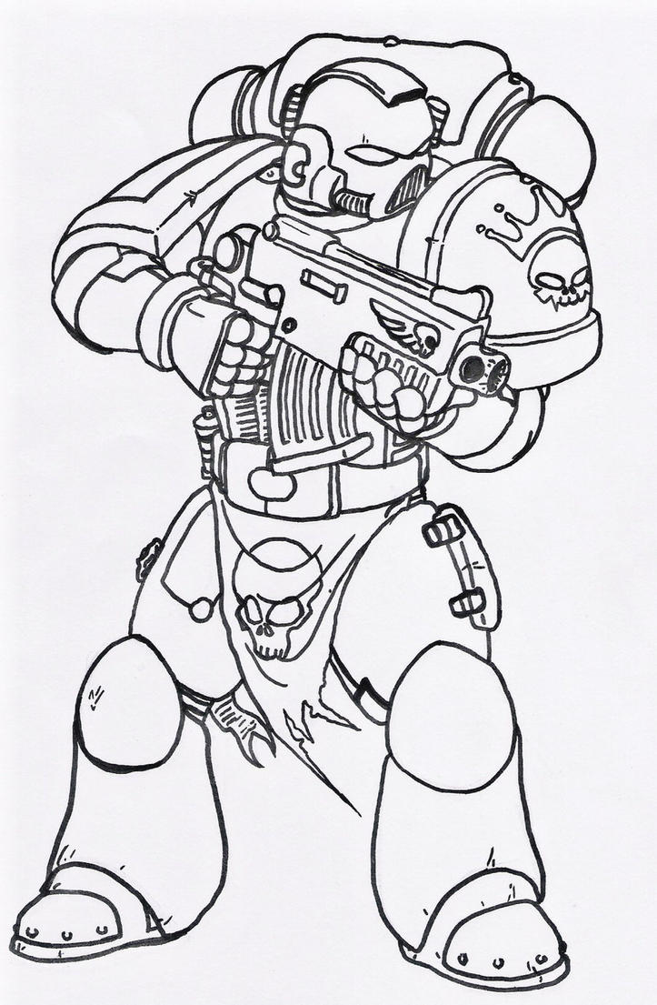 Chaos Space Marine Armor Coloring Coloring Pages
