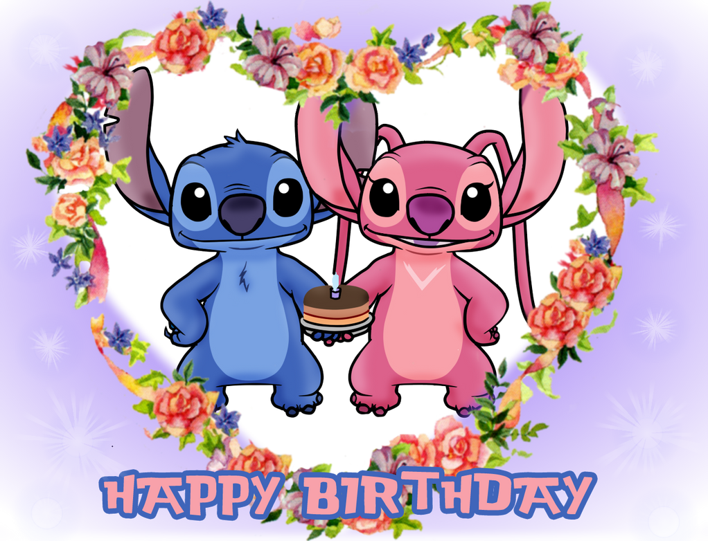 Happy Birthday From Stitch And Angel By SunsetMajka626 On DeviantArt