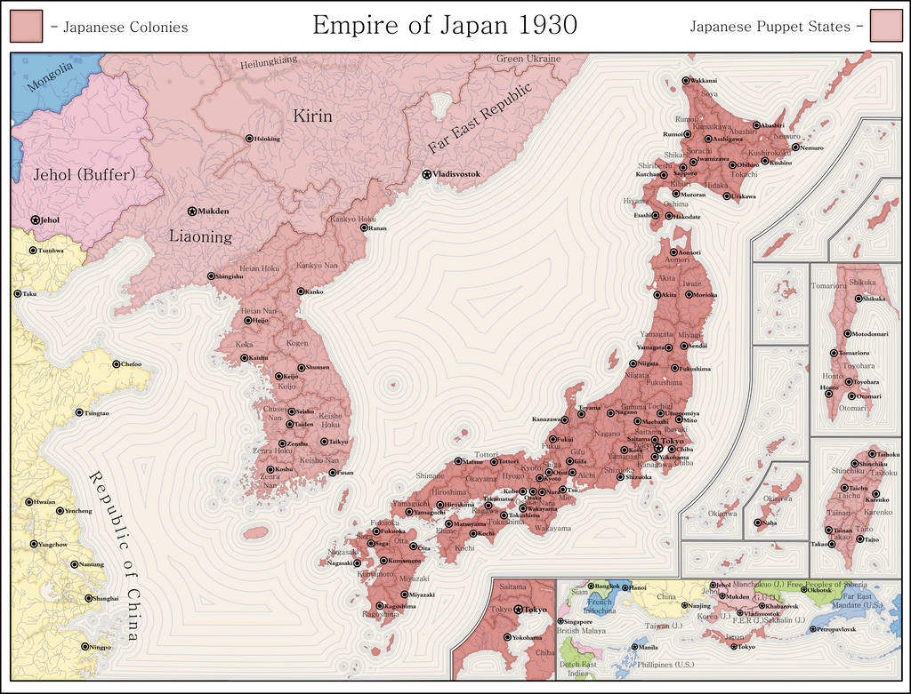 Map of the Empire of Japan in 'Russia Royale' TL by ...