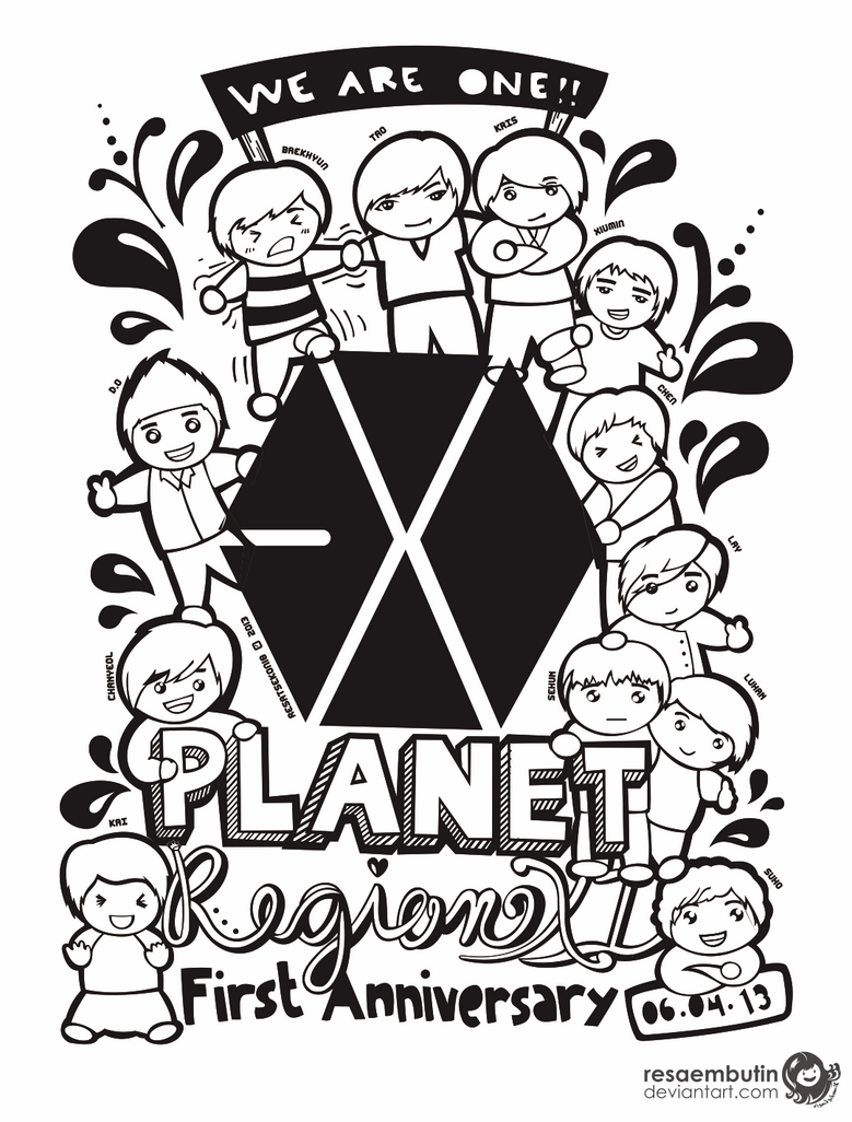 Exo First Anniversary Doodle 449929603