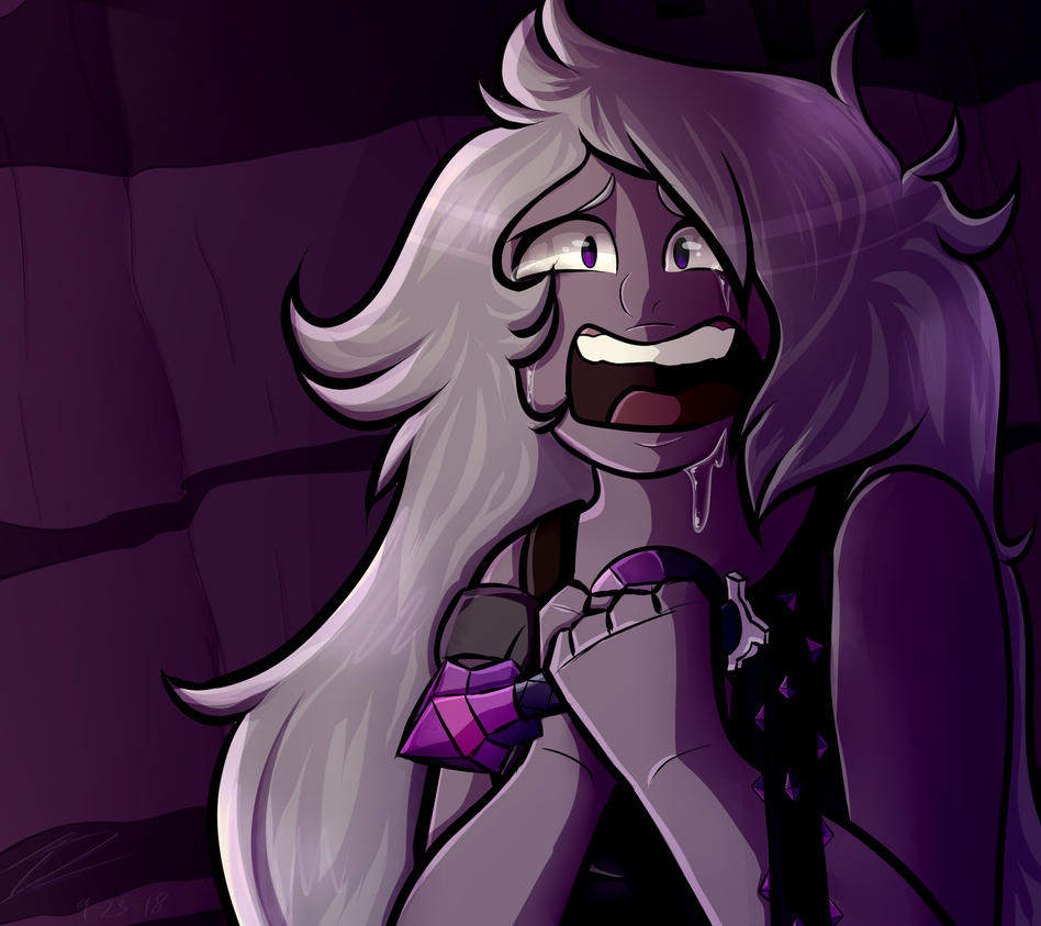 Behold amethyst! This is one of my favourite scenes with amethyst because it shows more of her character so I decided to draw it! am so proud tbh cause I never draw people xD