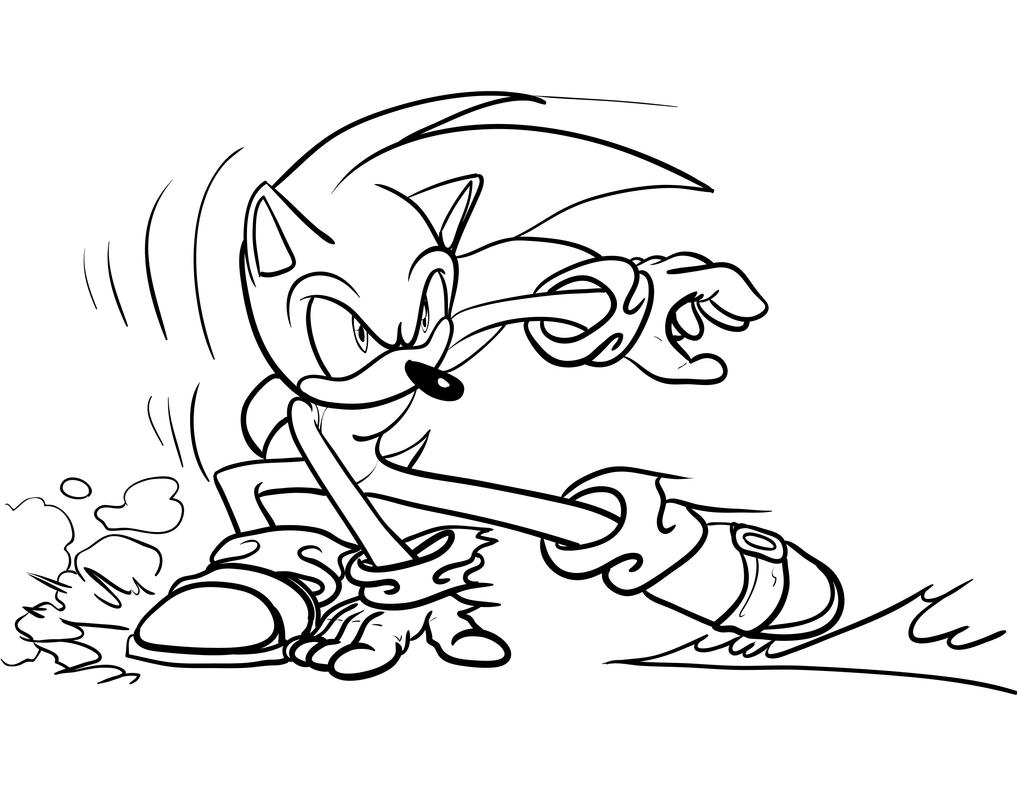 coloring page 4 Sonic the Hedgehog 2 by Xaolin26