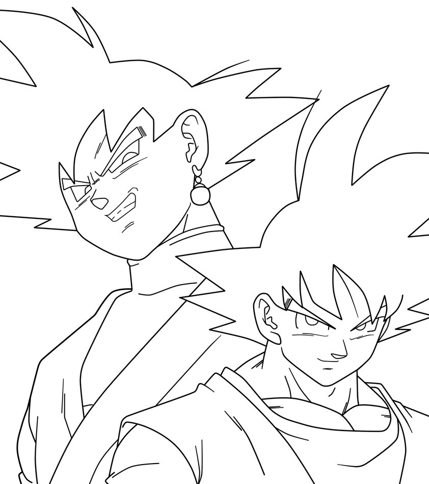 Goku Y Black Lineart By Saodvd On Deviantart