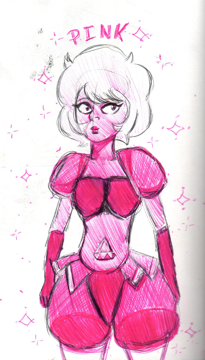 A sketch of Pink Diamond from Steven Universe.