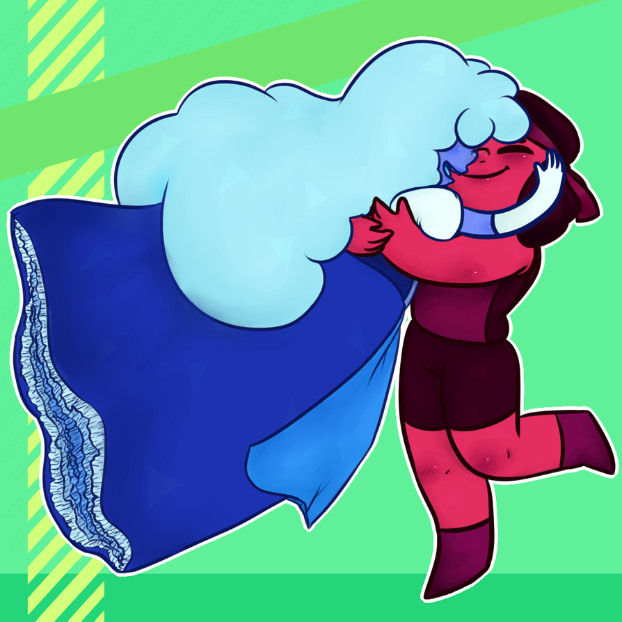 The two space cuties from Steven Universe who make a even bigger cutie!!    don't ask about the background I really don't know