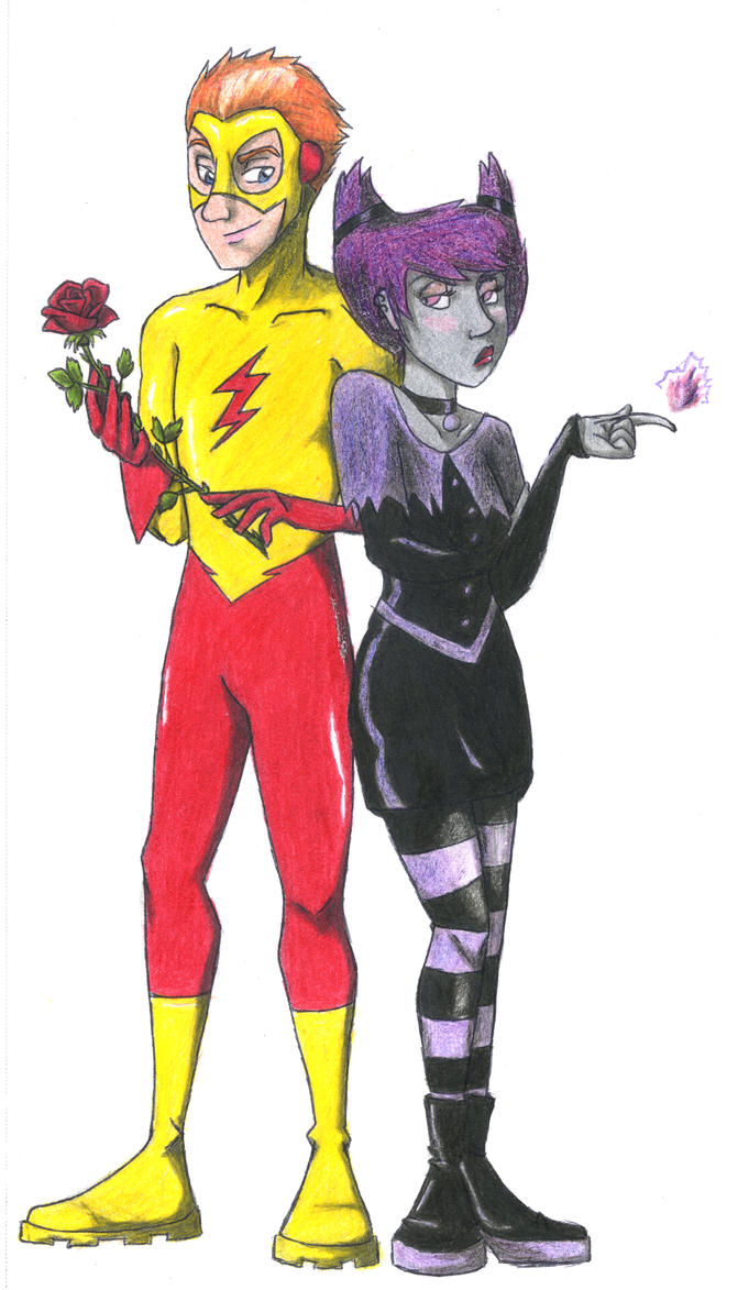 Kid Flash and Jinx - parejas de los jóvenes titanes fan 