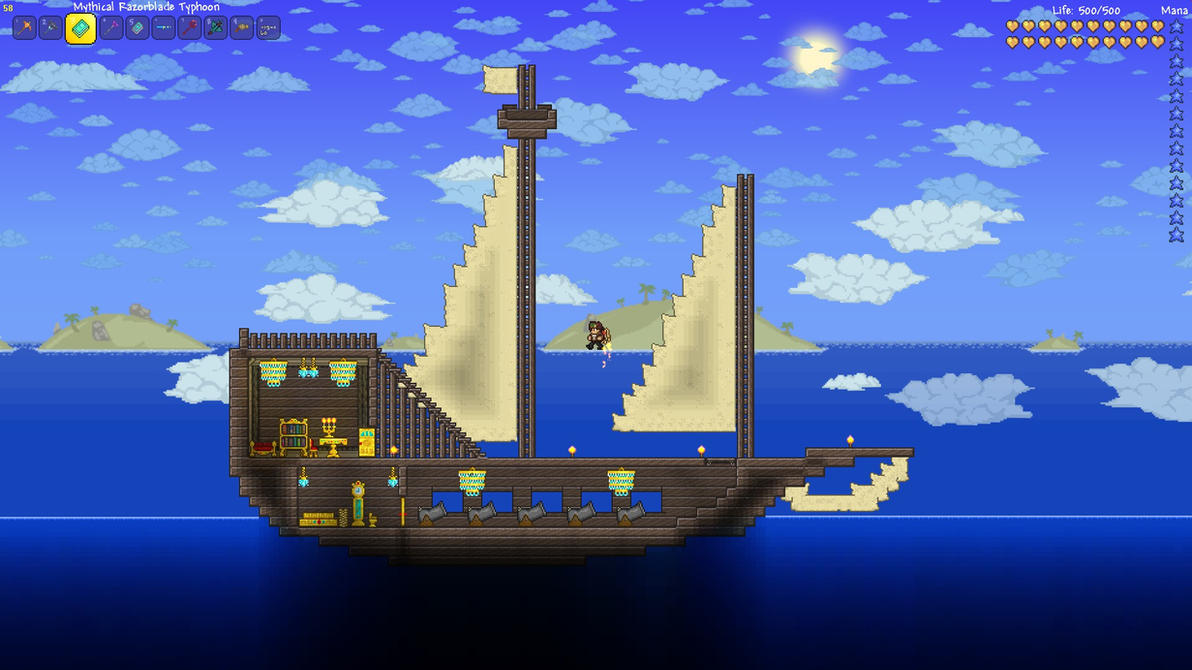 Terraria: Pirate Ship by NoobieMcNoob on DeviantArt