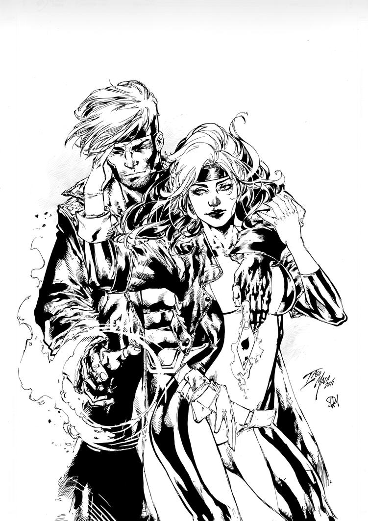 Gambit And Rogue by PsychedelicHeroin on DeviantArt