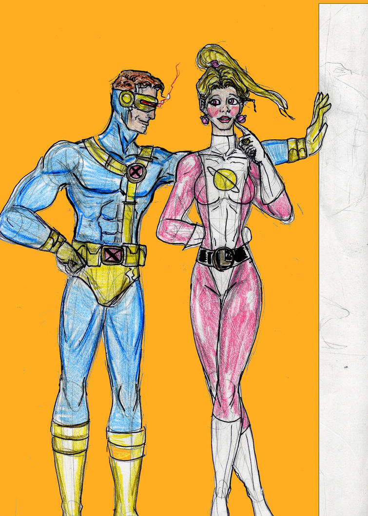 Cyclops and Saturn girl by theaven on DeviantArt