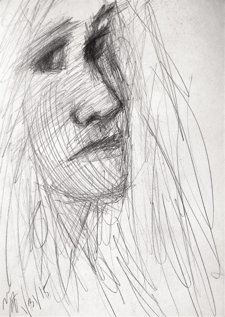 Pencil sketch - scribble portrait - 20150131 by ArtCresc on DeviantArt