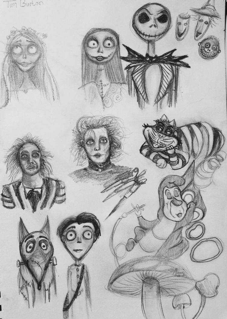Tim Burton Characters by BeautifulMisery45150 on DeviantArt