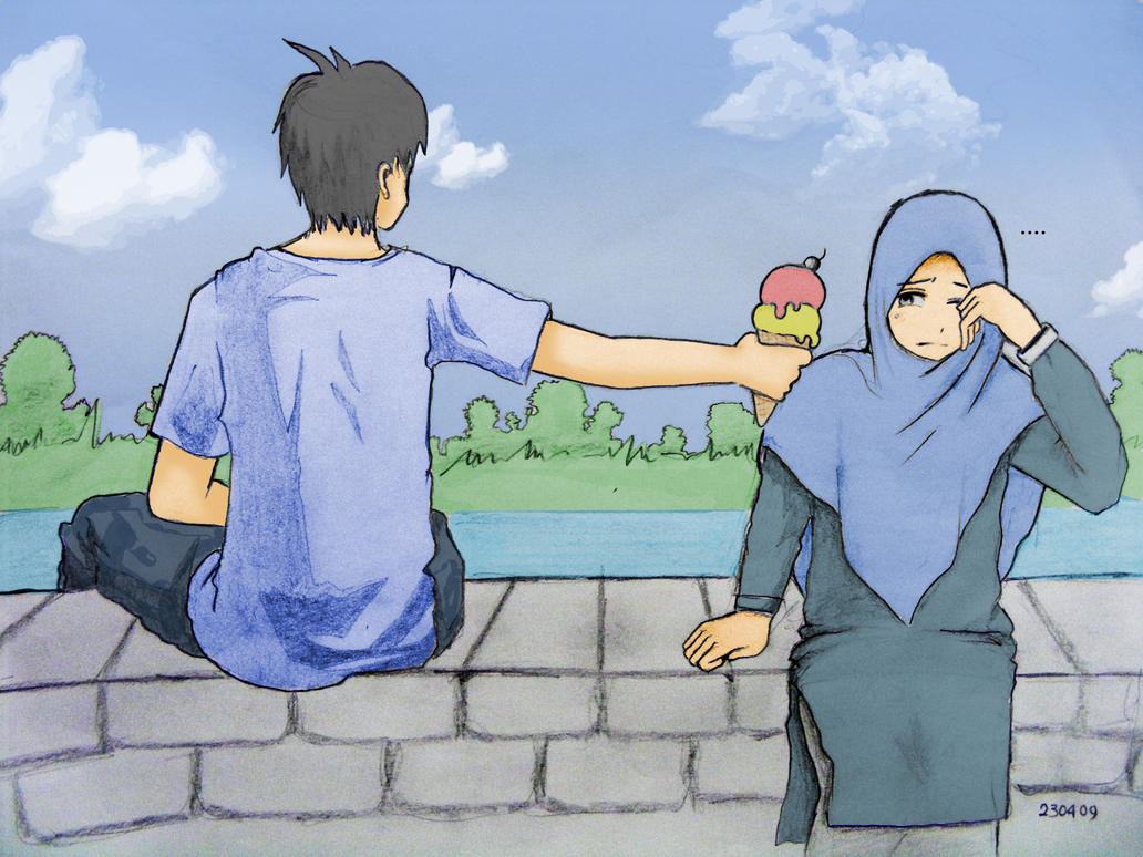 Gambar Kartun Muslim Muslimah Pasangan Top Gambar
