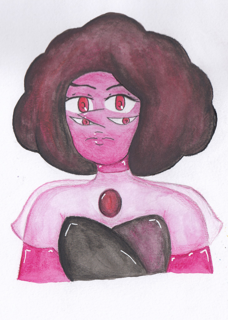 Fanart of Rhodonite of Steven Universe from earlier this year, when she was first in an episode! Not a big fan of this drawing tbh lol