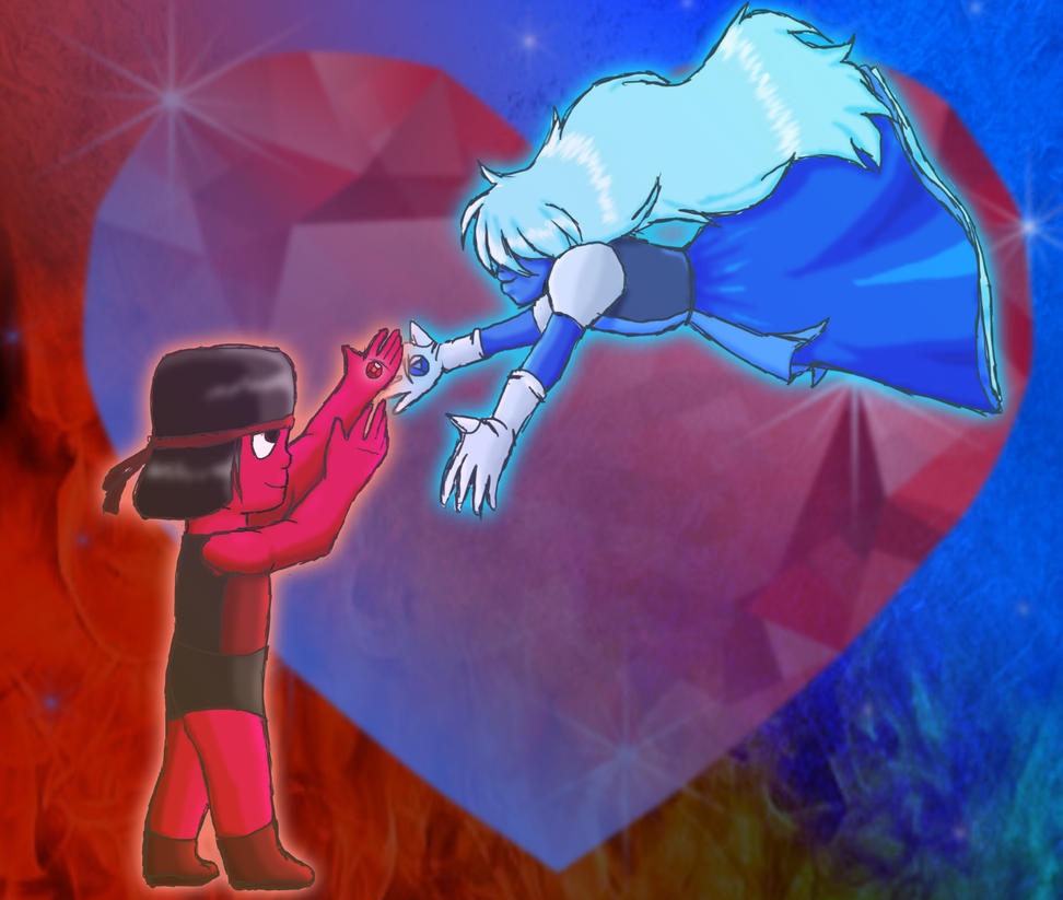 Wow, this is really fucking old. This a collab I did with a friend (who unfortunately does not have a DA). She drew Ruby and I drew Sapphire. Okay, more like called dibs on Sapphire because I love ...