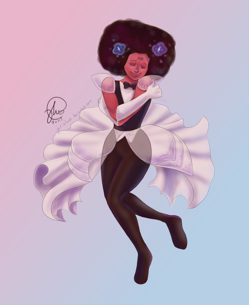 Finally had time to draw Garnet in her wedding suit :> It's the suit of my dreams! She was adorable dancing and hugging herself I loved it <3