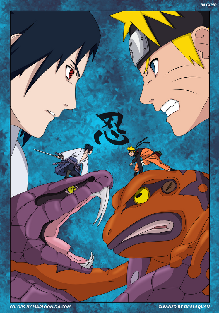 Sasuke and Naruto - Fight by marloon on DeviantArt